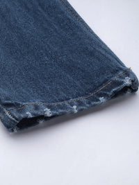 STREET 9 Women Blue Relaxed Fit Mid-Rise Highly Distressed Jeans