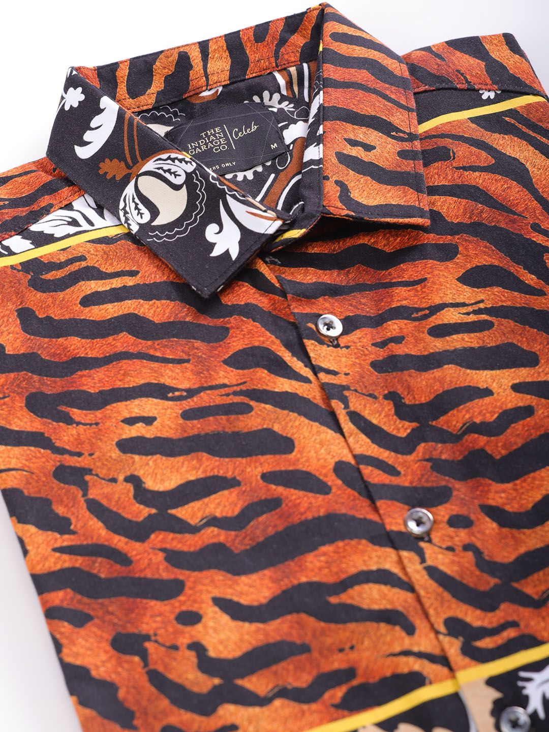 The Indian Garage Co Men Slim Fit Animal Opaque Printed Party Shirt