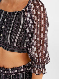 Global Desi Printed Top With Trousers