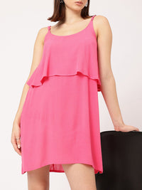 DressBerry Cute & Cuddly Shoulder Straps Layered A-Line Dress