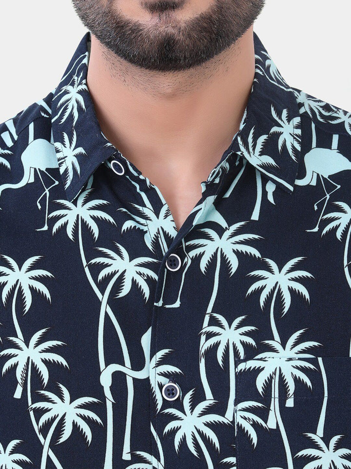 VASTRADO Classic Slim Fit Floral Printed Casual Shirt
