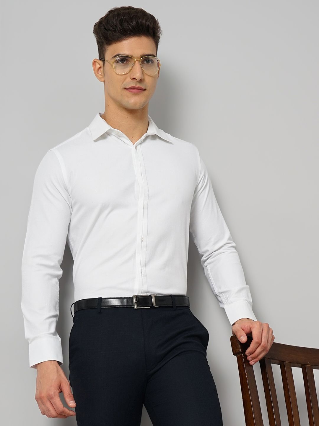 The Indian Garage Co. X Luxe Slim Fit Spread Collar Formal Shirt