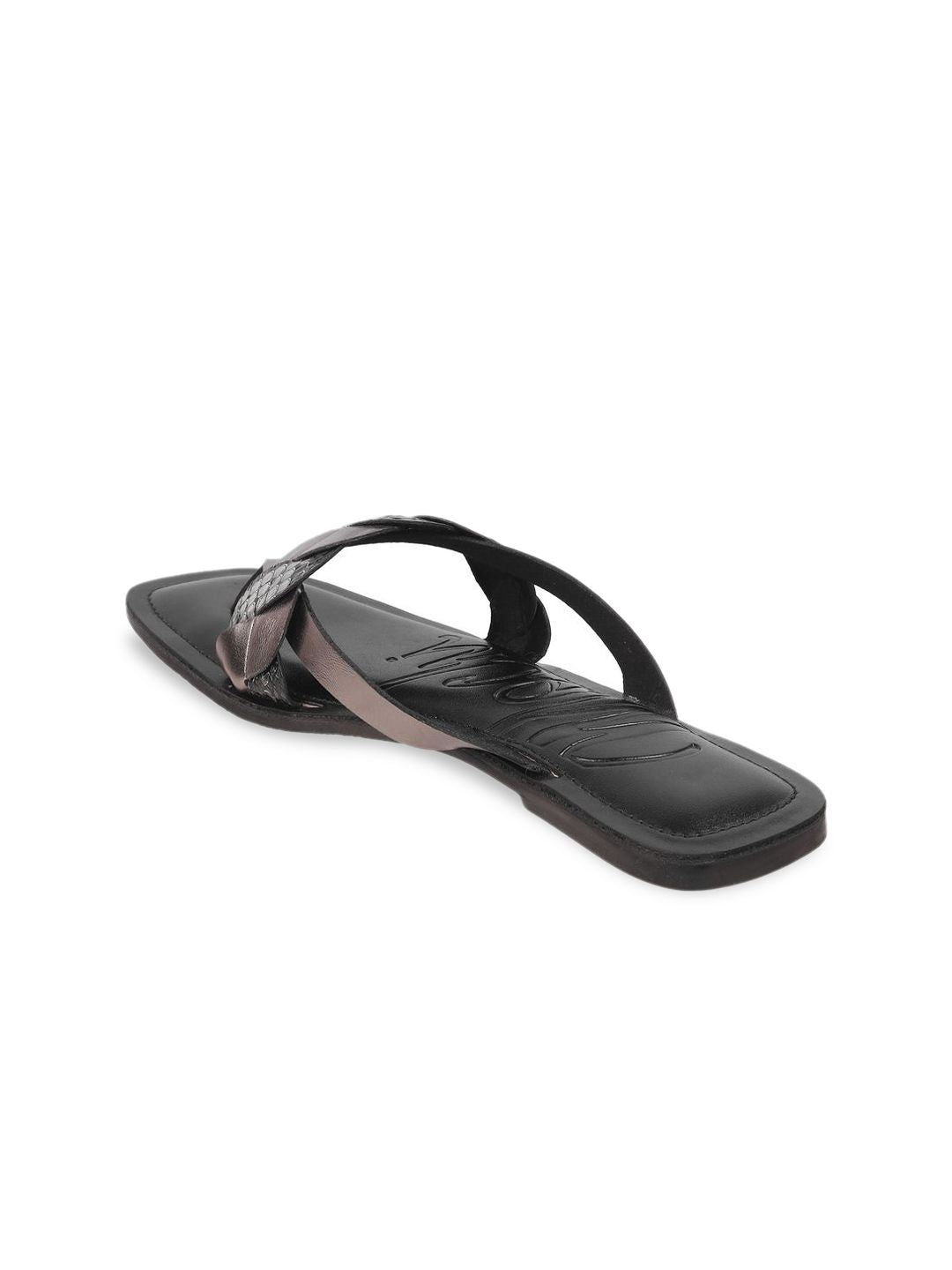 Mochi Women Embellished T-Strap Flats