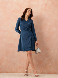 all about you Satin Wrap Dress