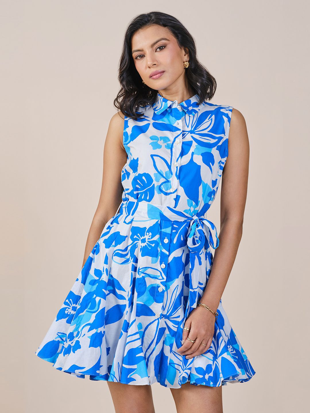 AND Women Floral Print Midi Wrap Dress