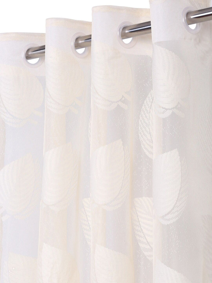 HOSTA HOMES Cream-Coloured Floral Door Curtain