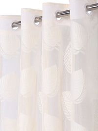 HOSTA HOMES Cream-Coloured Floral Door Curtain