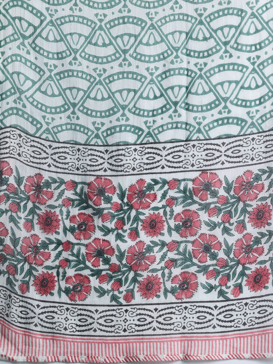Indo Era Floral Printed Pure Cotton Kurta with Trousers & With Dupatta