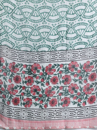Indo Era Floral Printed Pure Cotton Kurta with Trousers & With Dupatta