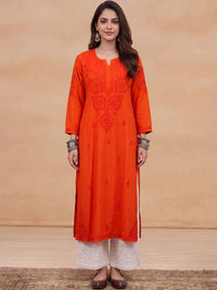 House of Chikankari Women Embroidered Chikankari Kurta