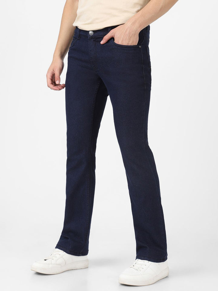 Urbano Fashion Men Mid Rise Light Fade Stretchable Bootcut Jeans