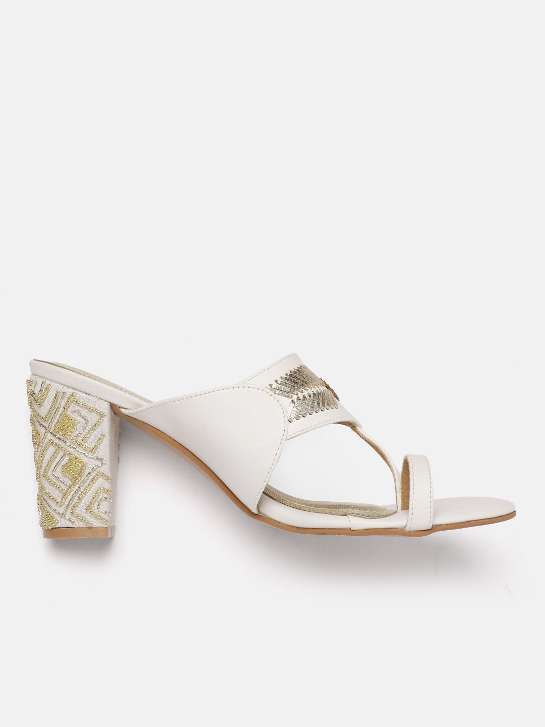 House of Pataudi Ethnic Embellished Block Heels