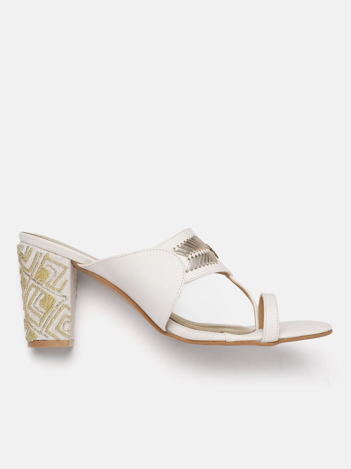 House of Pataudi Ethnic Embellished Block Heels