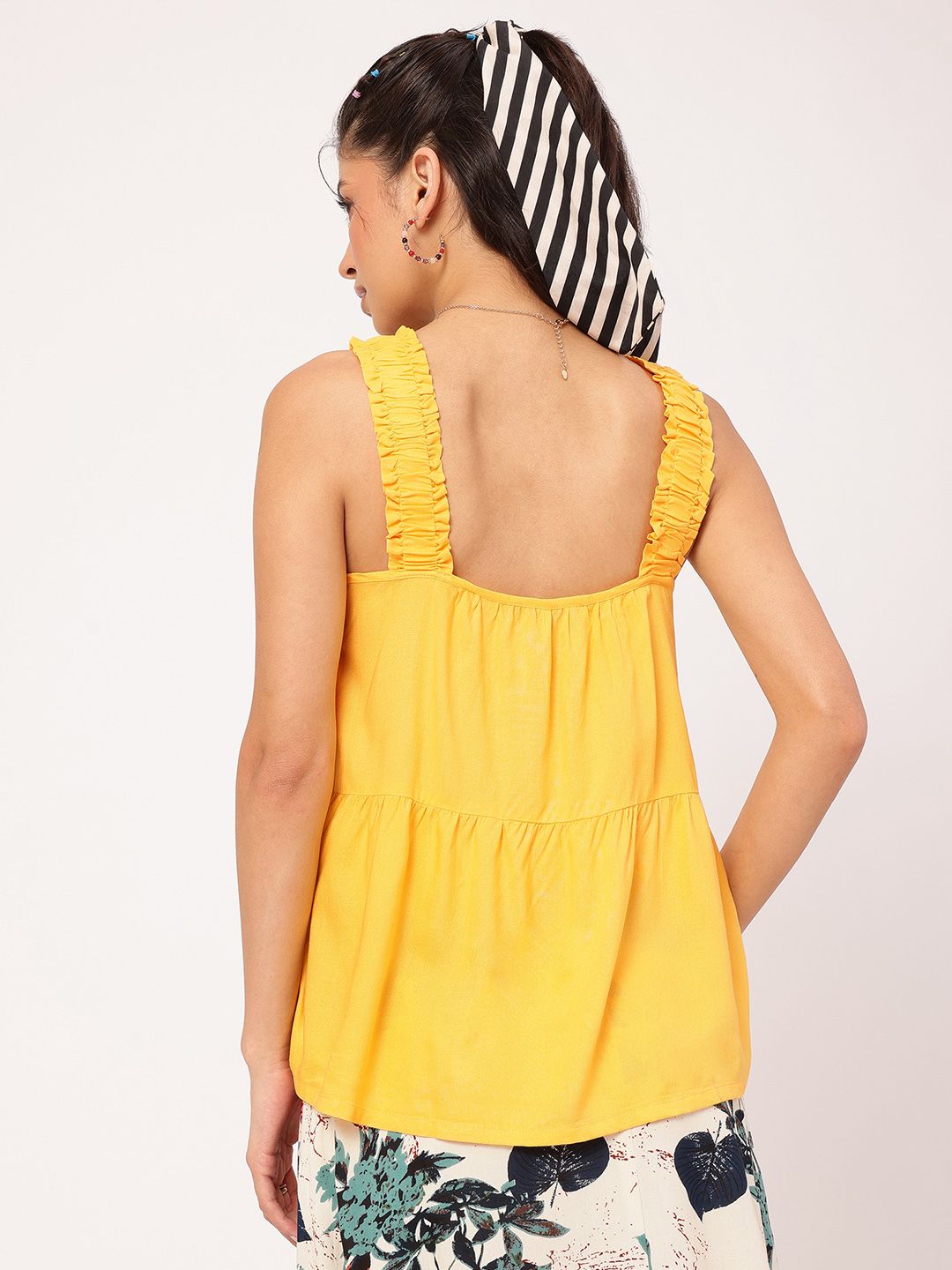 DressBerry Eclectic Ensemble Pleated A-Line Top