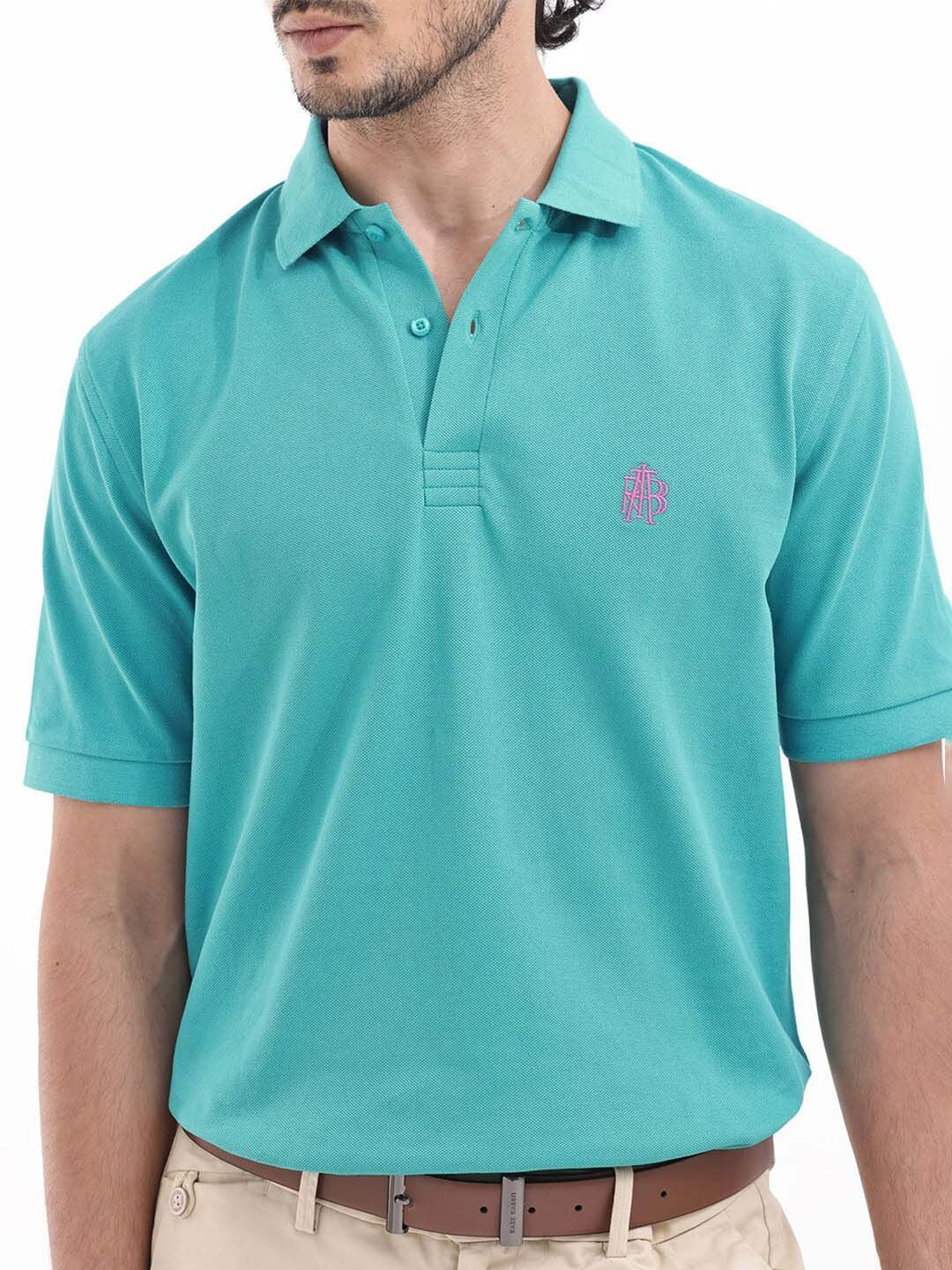 RARE RABBIT Men Paret-Bright Regular Fit Polo Collar T-Shirt