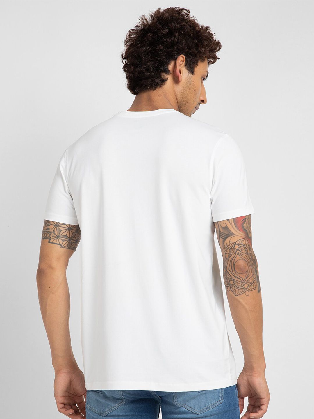 SPYKAR Typography Printed Short Sleeve T-shirt