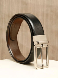 Teakwood Leathers Men Textured Leather Reversible Belt