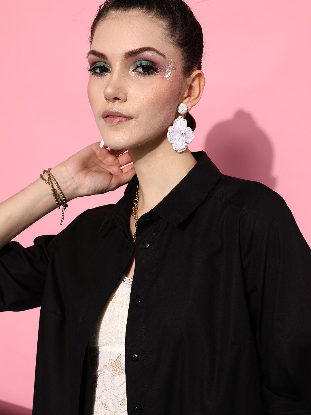 STREET 9 Women Black Casual Shirt