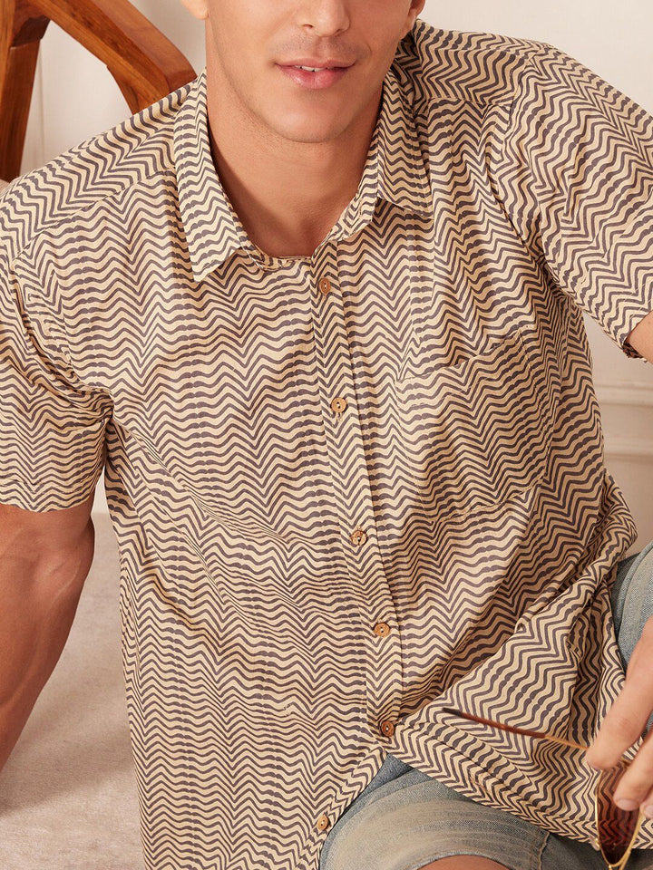 Block Printed Casual Shirt