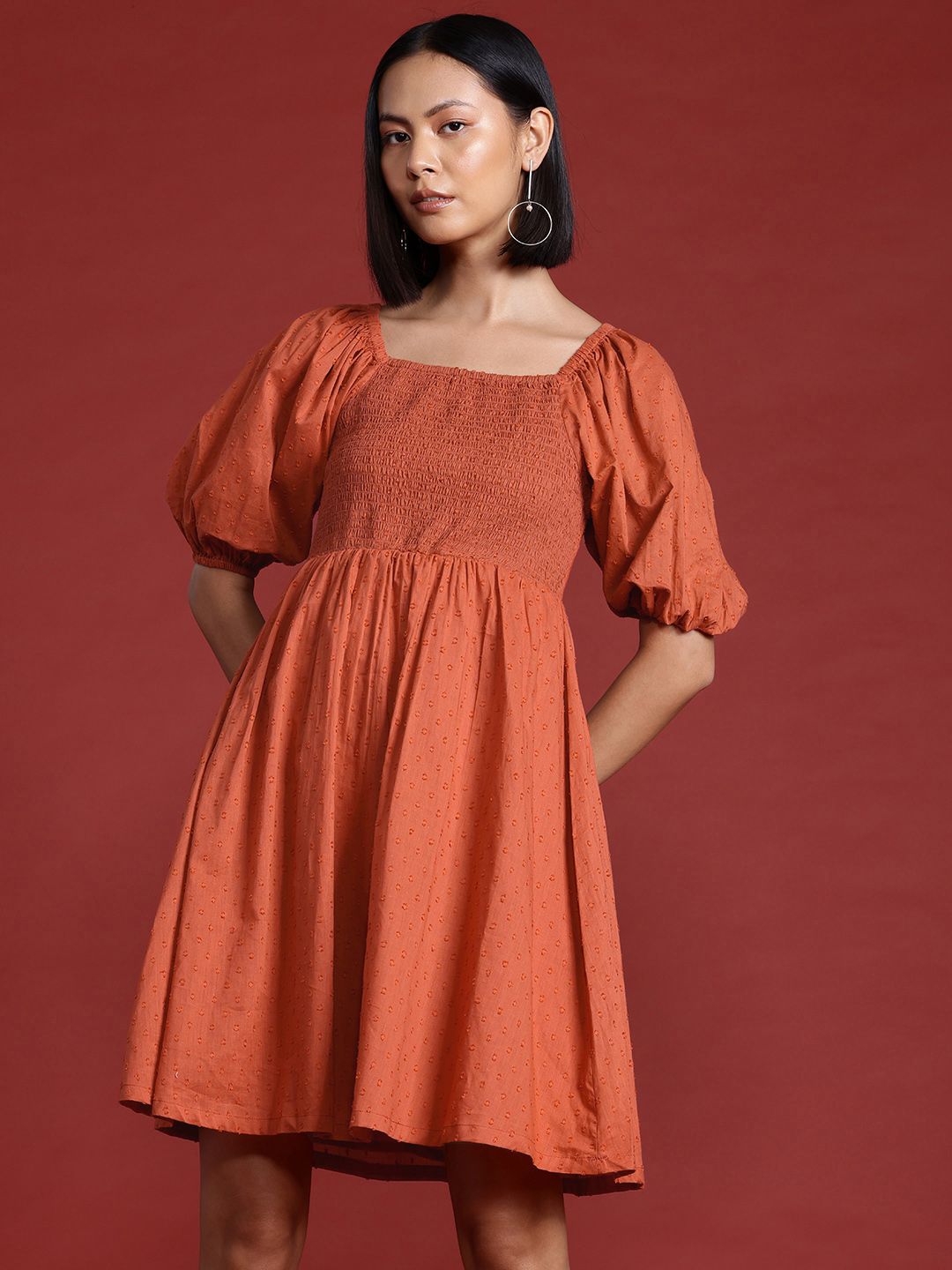 all about you Pure Cotton A-Line Dress