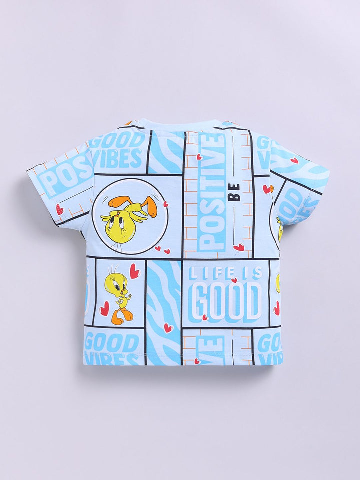 Happy Faces Kids Girls Tweety Printed Pure Cotton T-Shirt