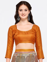 Saree mall Rust & Beige Art Silk Printed Bhagalpuri Saree