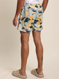 Bene Kleed Men Mid-Rise Printed Cotton Slim Fit Shorts