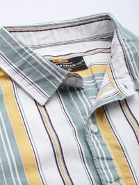 The Indian Garage Co Men Striped Pure Cotton Casual Shirt