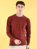 The Indian Garage Co Self Design Geometric Pullover Acrylic Sweater