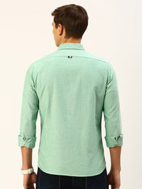 Thomas Scott Cotton Button-Down Collar Twill Classic Slim Fit Opaque Casual Shirt