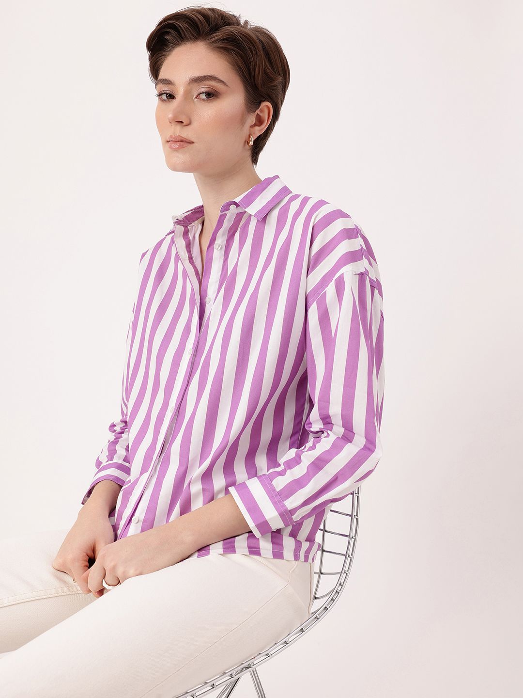 DressBerry Smart Korean Striped Shirt