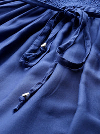 DressBerry Puff Sleeve A-Line Mini Dress with Belt