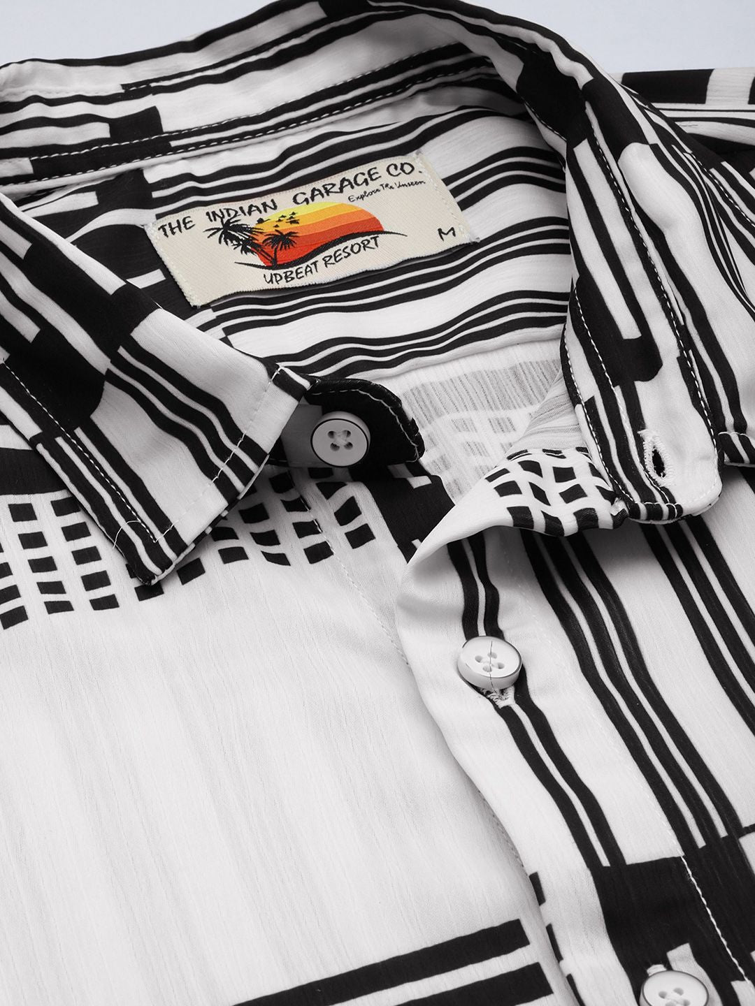 The Indian Garage Co Geometric Printed Drop-Shoulder Sleeves Relaxed Fit Casual Shirt