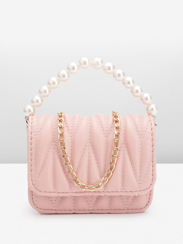 DressBerry Structured Quilted Satchel Bag