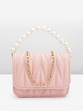 DressBerry Structured Quilted Satchel Bag