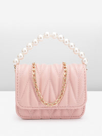 DressBerry Structured Quilted Satchel Bag