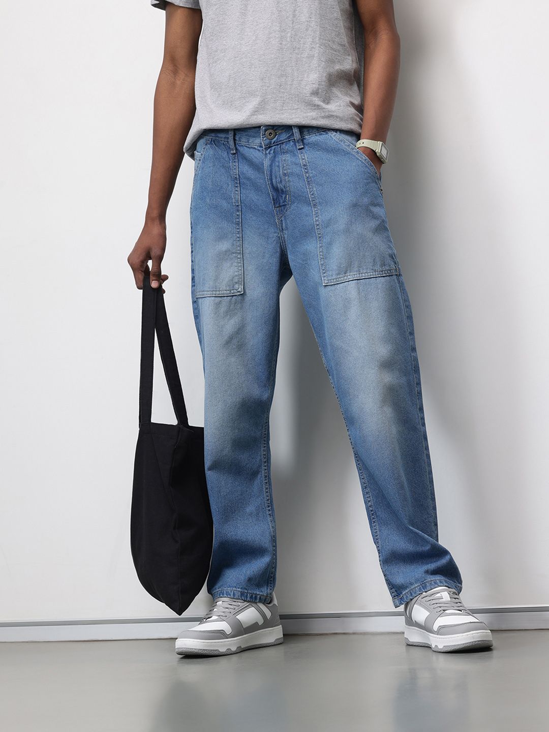 ether Men Light Fade Straight Jeans