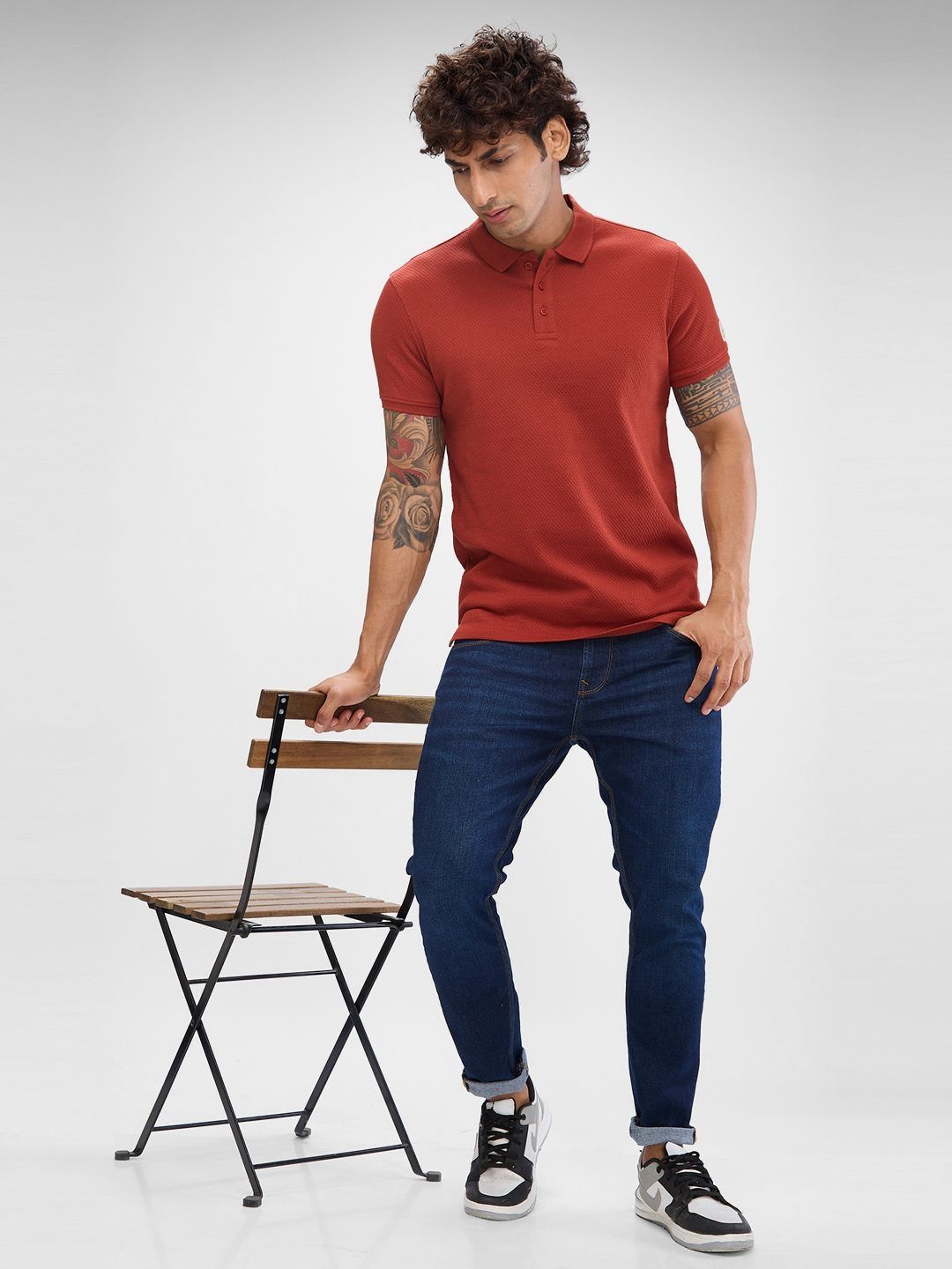 SPYKAR Men Polo Collar Solid Slim Fit T-shirt