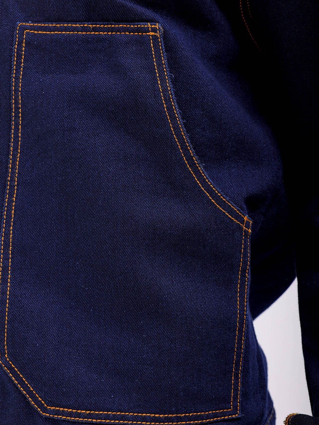 The Indian Garage Co Washed Crop Denim Jacket