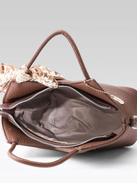 all about you Structured Handheld Bag with Bow Detail