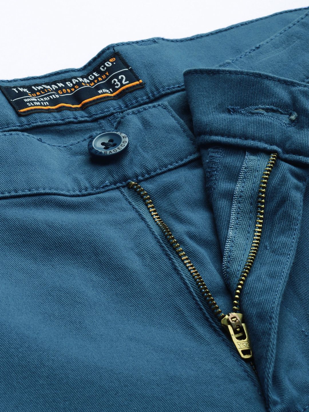 The Indian Garage Co Men Blue Slim Fit Easy Wash Joggers
