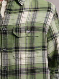 LOCOMOTIVE Textured Checked Utility Pocket Overshirt