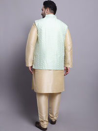 SOJANYA PLUS Kurta Kolar Mandarin Dengan Jaket Churidar & Nehru