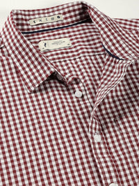 Thomas Scott Classic Slim Fit Gingham Checked Pure Cotton Casual Shirt
