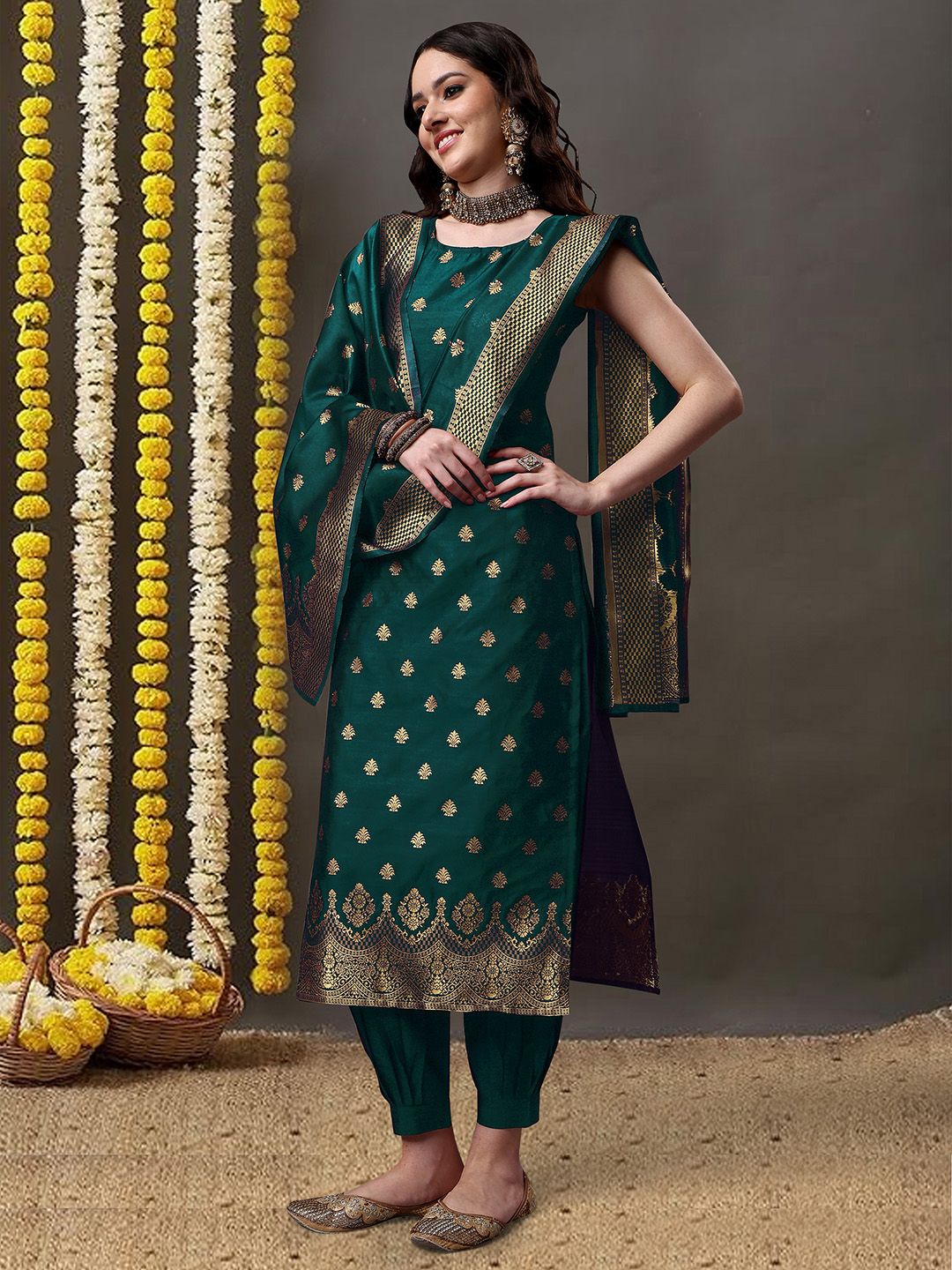 KALINI Regular Kurta with Salwar & With Dupatta