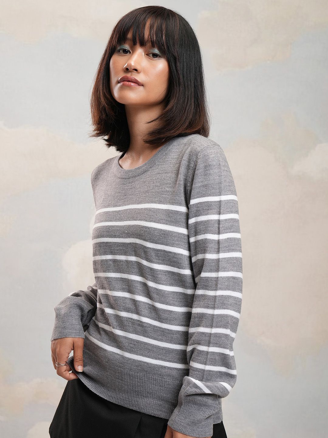 Tokyo Talkies Women Striped Pullover