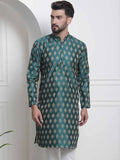 SOJANYA Motif Etnik Tenunan Kurta Kapas Sutera