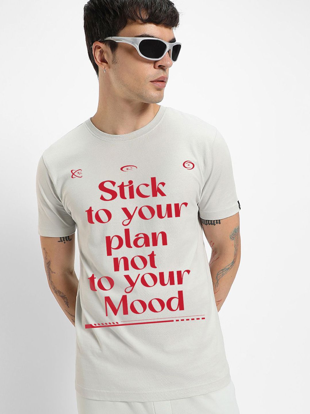 Bewakoof Men Typography Printed Round Neck Cotton T-shirt
