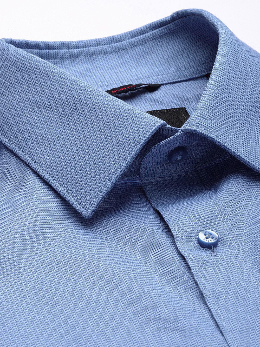 Raymond Slim Fit Textured Pure Cotton Formal Shirt