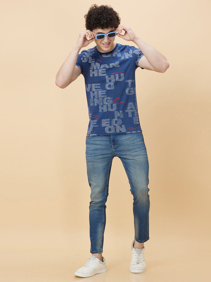 Being Human Typography Printed Round Neck Short Sleeves T-shirt